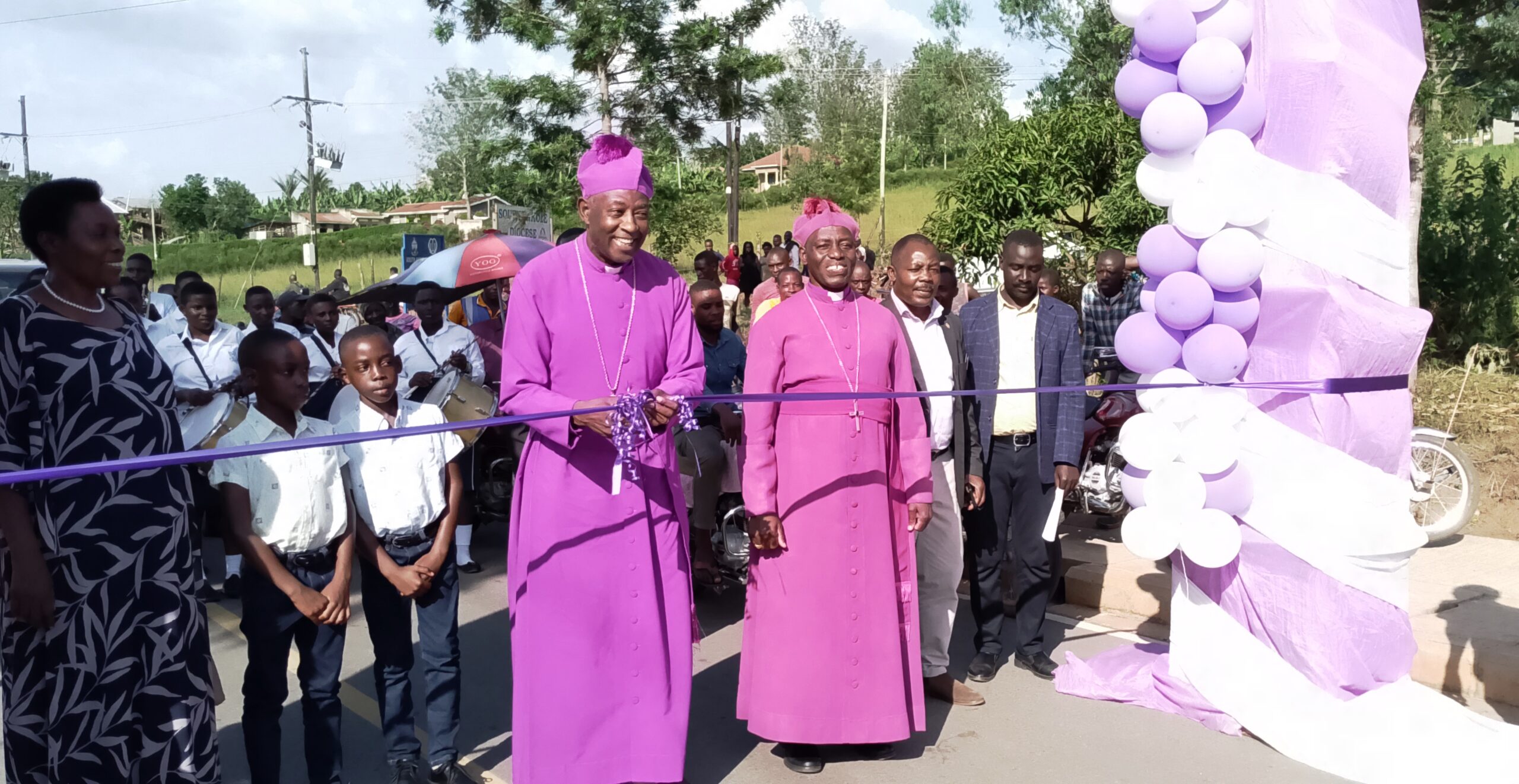 Archbishop His Grace Kazimba Mugalu and Bishop South Ankole Diocese Rt Rev Nathan Ahimbisibwe