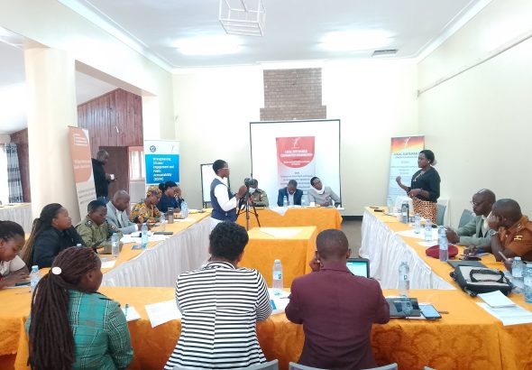 Lawyer Jennifer Atuheire form FIDA U.G Addresses the Dialogue on Human Rights and Civil Competence in Kigezi Sub-Region-min